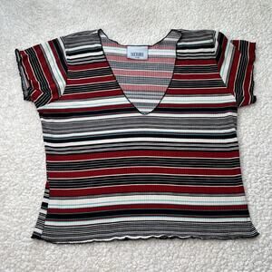 Lucy Love Stripe Crop Top Large